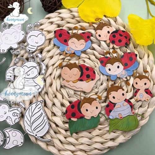 Bunnymoon New Arrival Ladybird Honey Metal Cutting Embossing Cuts Scrapbook Paper Craft Knife Mould Blade Punch Stencils Dies