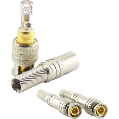 CCTV Accessories Coaxial RG59 Twist Spring BNC Connector Jack Adapter Twist-on BNC Male Camera Surveillance Kit System