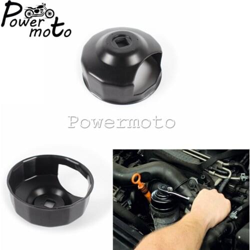 Black Motorcycle Steel Oil Filter Wrench End Cap Wrench Tool 76mm 14 Flutes For Harley XG Model 2015-Up AC Purolator STP Mazda