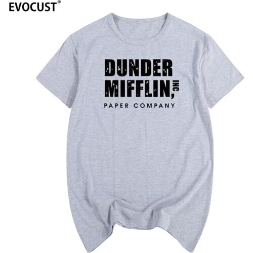 Dunder Mifflin Paper Company Summer print T-shirt Cotton Men T shirt New women TEE