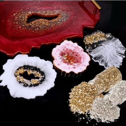 DIY Jewelry Making Epoxy Mold Crafts Tool Shell Metal Broken Stones UV Resin Epoxy Resin Filling Accessory