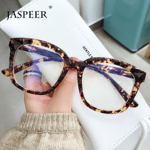 JASPEER Vintage Rectangle Computer Glasses Anti Blue Light Women Retro Square Eyeglasses Men Blue Ray Blocking Game Glasses