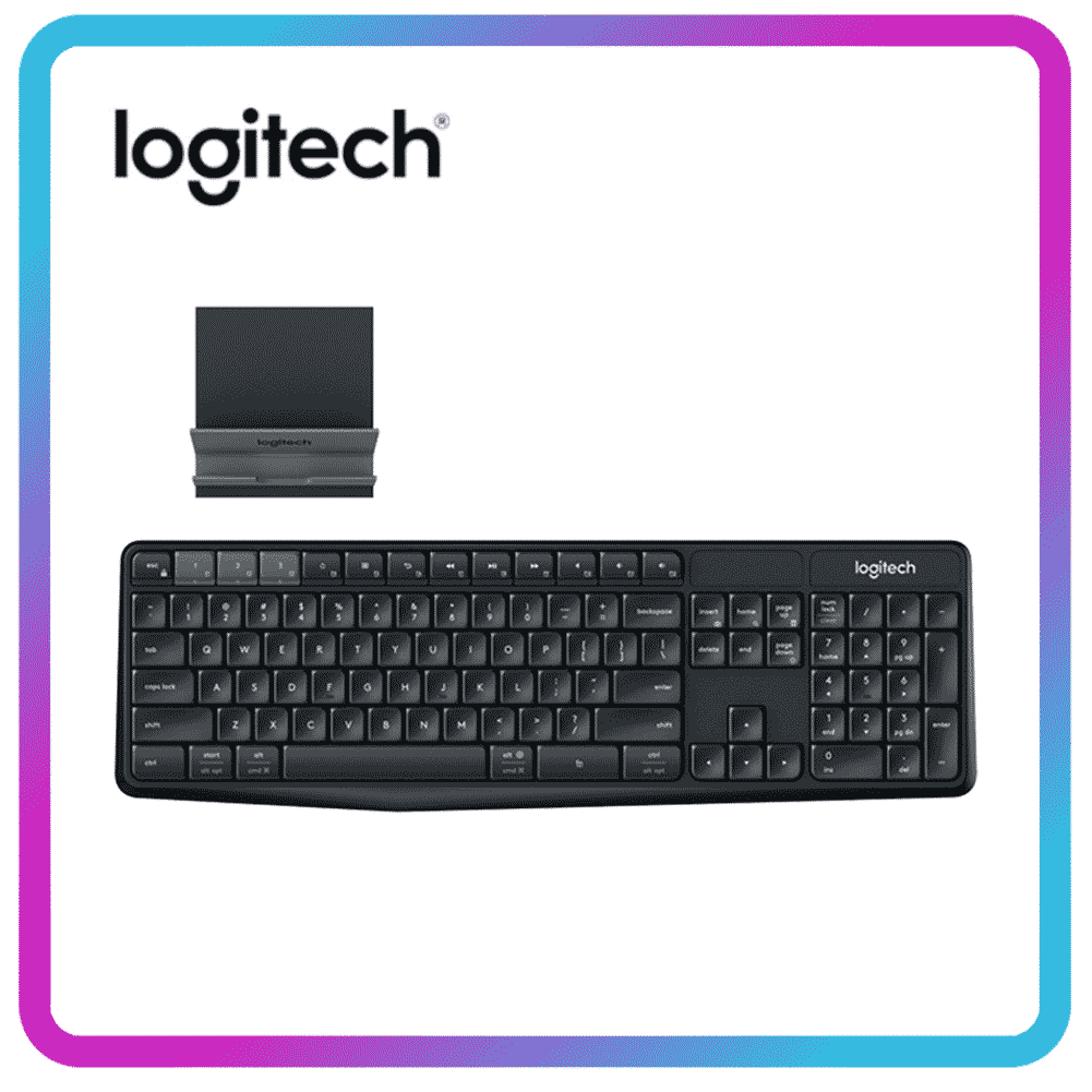 Logitech K375S Keyboard 104 Keys 2.4GHz USB Wireless Dual Mode Keyboard for Laptop Notebook PC w/Universal Stand