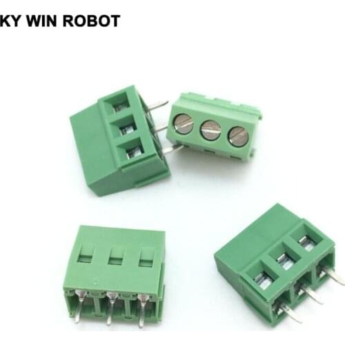 10PCS/LOT KF128-3P KF128 3Pin DG128 5.0MM Pitch PCB screw Terminal Block connector