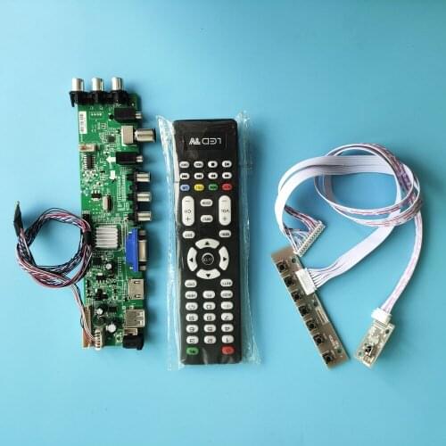 Kit For LP140WH2-TLEA/LP140WH2-TLE3 HDMI remote Signal controller board digital 40pin DVB-T DVB-T2 1366X768 LED USB VGA TV 14"