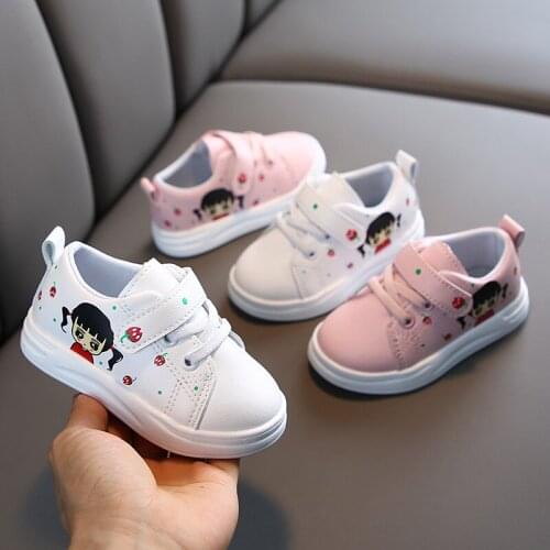 2020 spring new childrens sports shoes Korean girl little white shoes little baby girl shoes kid shoes