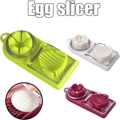 Newly Stainless Steel Egg Slicer 2 in 1 Egg Divider Multifunctional Manual Kitchen Cutting Machine for Eggs and Fruits