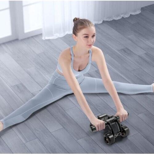 New style abdominal muscle wheel with armrests four-wheel abdominal muscle wheel for men and women slimming home fitness