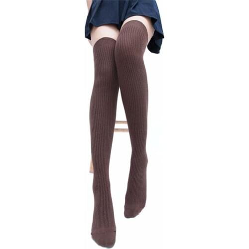 Solid Color Sexy Stockings Women Thick Thigh High Stockings for Ladies Girls Medias Womens Stockings Long Warm Over Knee Socks