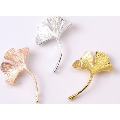 10 PCS 42*28mm Metal Alloy Leaves Pendant Charm DIY Accessories For Jewelry Making