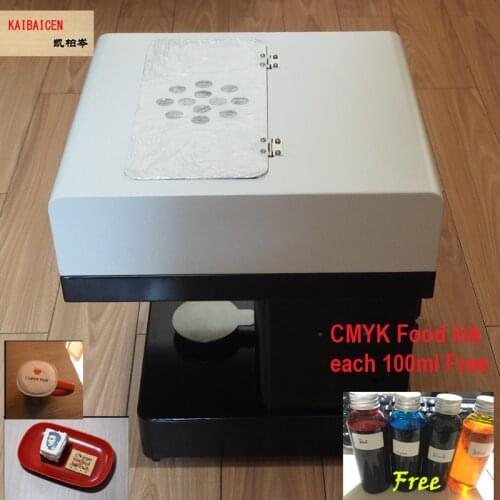 KAIBAICEN Manufacturer Art Coffee Drinks Printer Food Inkjet Printer Chocolate Printer with Food ink Free Factory Supply with CE