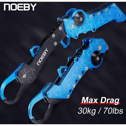 Noeby New Collapsible Fishing Grip Aluminium Alloy Fish Lip Grip Fish Hook Controller Adjustable with Connect Ring Fishing Tool