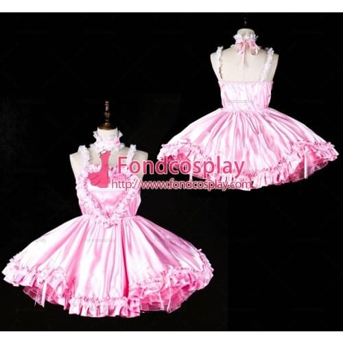 Pink satin dress cosplay costume Tailor-made[G2403]