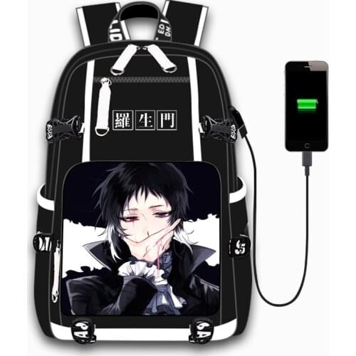 Schoolbag Anime Bungou Stray Dogs Backpack Mochila Laptop Rucksack Travel Bag Bookbags for Students Adult