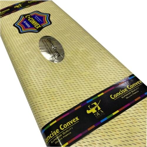 SJ Lace Atiku Fabric For Men 2021 Polyester-Cotton Foam Printing Process Feel Like Leather Material With Prominent Pattern L3-44