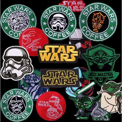 Star Wars Cloth Stickers Embroidery Clothing Accessories Clothes Patch Stickers Velcro Armband Bag Decoration Sticker Badge