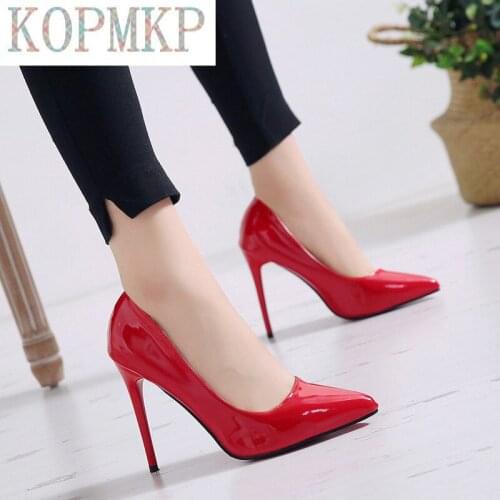 Women Slip-on Basic Pumps Women Thin High Heel Shoes Wedding Shoes Classic Pointed Toe Extreme High Heeled Sandals Ladies Size43