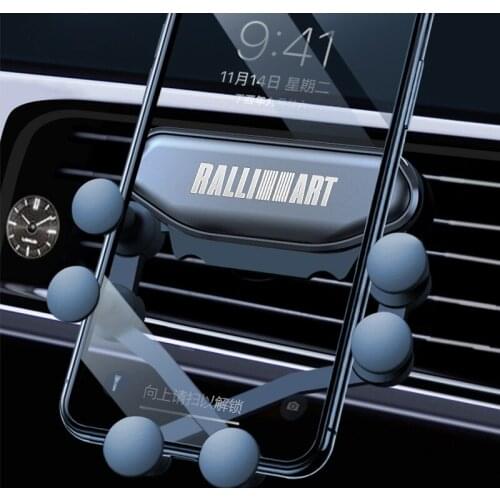 1PCS Seven-point gravity mobile phone universal holder 360 rotation One gravity telescopic car holder For Mitsubishi RalliArt