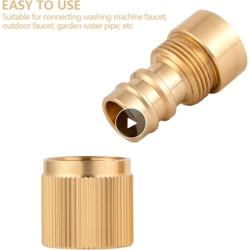 Universal Brass Quick Connector 1/2 Faucet Connector Washing Machine Hose Pipe Connector For Garden Kitchen Bathroom Garden Tool