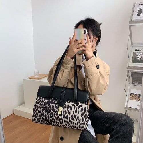 Fashion luxury designer handbag leopard print PU leather large capacity Shoulder Messenger Bag bags for women 2020 sac a main