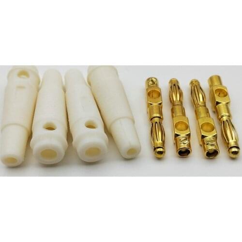 100pcs new Gold plated 4MM Banana Plug Screw connector test