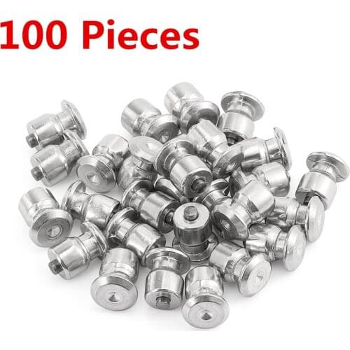 100 pcs Winter Tire Spikes Car Tires Studs Screw Snow Spikes Wheel Tyre Snow Chains Studs For Auto Car Motorcycle SUV ATV Truck