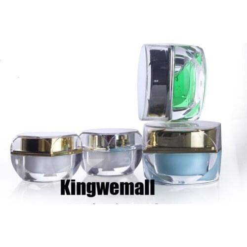 300PCS/LOT-10G Cream Jar,10ml Small Nail Art Canister,Empty Plastic Cosmetic Container,MINI Sample Makeup Sub-bottling