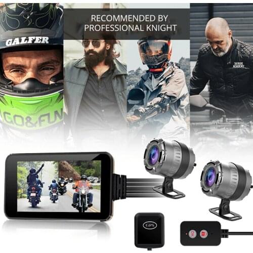 UNCOM touch 4 inch motorcycle driving recorder wifi dual lens host waterproof locomotive recorder