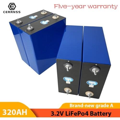4pcs 3.2V 320AH LiFePO4 Battery 12V 24V 36V Lithium Iron Phospha Cells Waterproof Rechargeable Battery For Boat EU US Tax Free