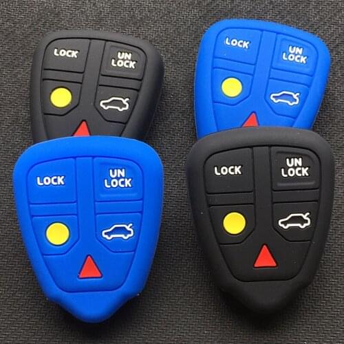 5 Buttons silicone Remote Car Key Cover Case Fob Shell for Volvo S80 XC90 key