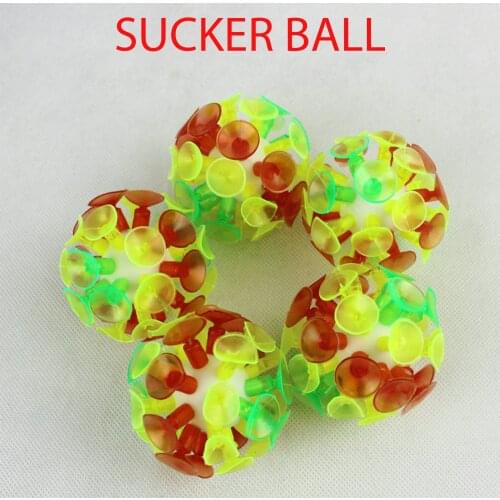 5pc Sucker Wall Ball Glowing Globbles Fidget Toy Squash Sticky Target Ball Stress Ball Decompression Throw Novelty Kid Gift Toy
