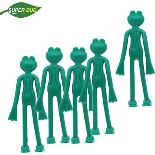5Pcs Super Cute Decorative Plant Twist Tie Bendable Reusable Plant Cable Ties Twisting Garden Tie Frog