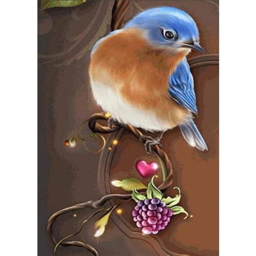 5D diamond painting full diamond one bird two birds round diamond mosaic pattern home decoration DIY handmade