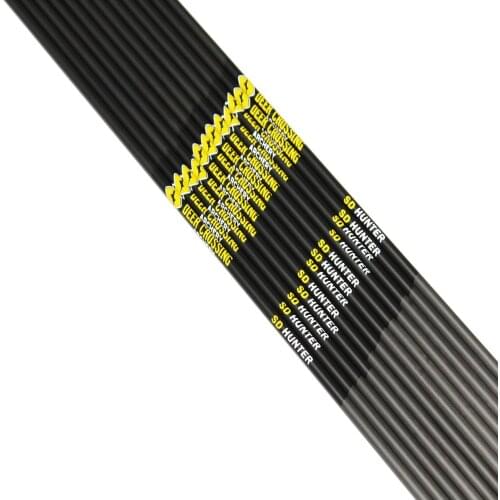 6/12pcs100% pure carbon arrow shafts spine500 600 700 800 ID4.2mm DIY arrow shaft for Recurve bow hunting