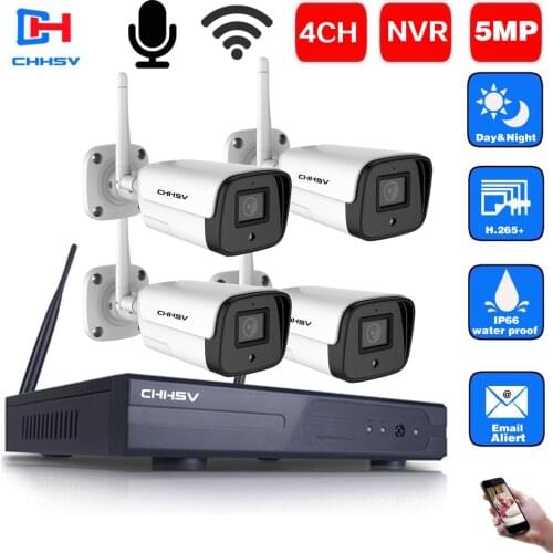 8 Channel Outdoor CCTV Security Camera Wifi Wireless System 5MP 8CH Wifi NVR Kit Waterproof IP Camera Video Surveillance Set 4CH