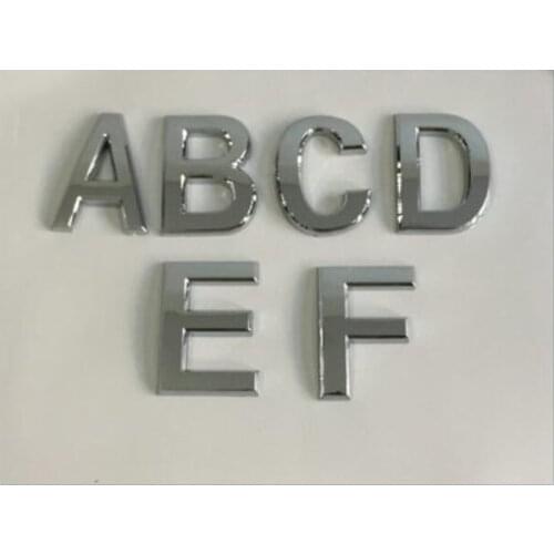 ABCEDF Letter House Hotel Office Plaque Digits Sticker Plate Sign Modern Gold Room Gate Door Address Plates ABS Plastic 7x5CM