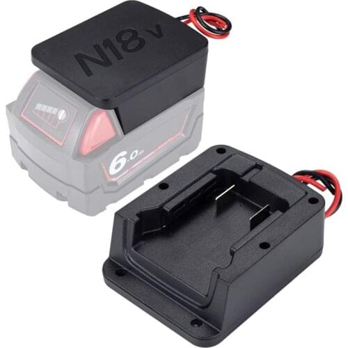 Oein Power Wheels Adaptor for Milwaukee M18 Battery 18v Dock Power Connector 14 Gauge Robotics For Milwaukee 18V Lithium Battery