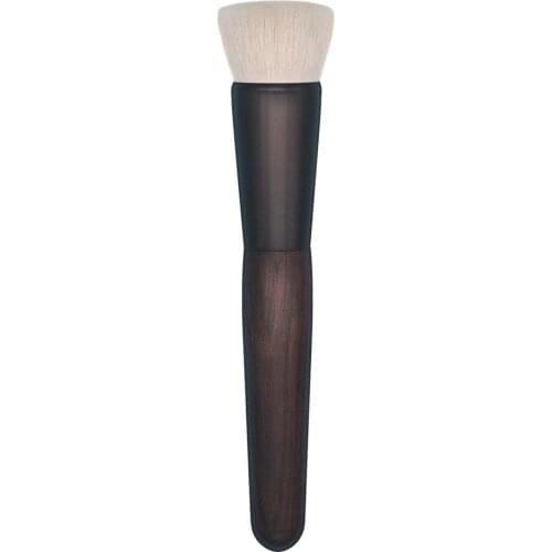 B108 Professional Handmade Makeup Brush Soft Saibikoho Goat Hair Flat Top Face Powder Foundation Brush Ebony Make Up Brushes