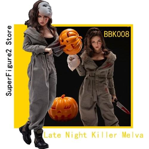 BBK BBK008 1/6 Scale Halloween Late Night Killer Melva 12' Full Set Action Figure Model for Fans Holiday Gifts