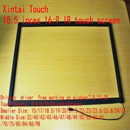 Free fast shpping 4pcs 18.5 Inch 5 Wires Resistive Touch Screen Panel with USB Kit For 18.5 Monitor 16:10 ratio