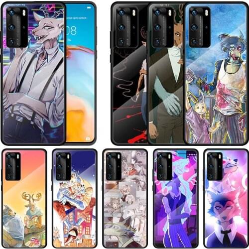 Anime BEASTARS LOVE For Huawei P40 P30 P20 P10 Pro Plus Lite 5G 2019 Tempered Glass Cover Shell Luxury Phone Case