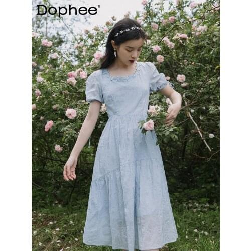 Синие летние платья Dophee China At AliExpress