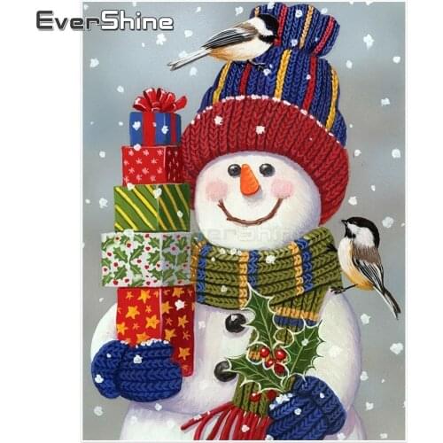 EverShine Diamond Painting Snowman Pictures 5D Diamond Embroidery Full Drill New Arrivals Mosaic Christmas Decorations For Home