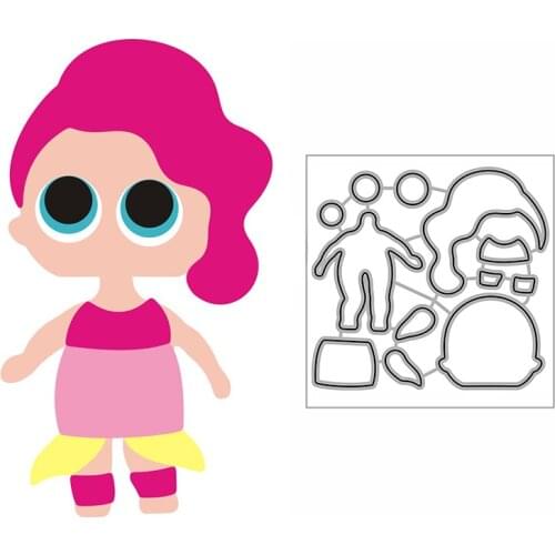 New Doll Lazy Girl Craft Embossing Mold 2021 Metal Cutting Dies for DIY Decorative Scrapbooking Album Card Making No Stamps