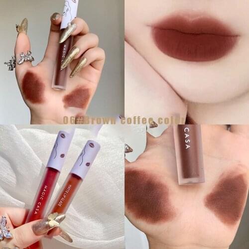 12 Color Lipstick Velvet Matte Liquid Lip Stick Waterproof Lip Gloss Long Lasting Sexy Women Lip Tint Beauty Cosmetic Hot TSLM1