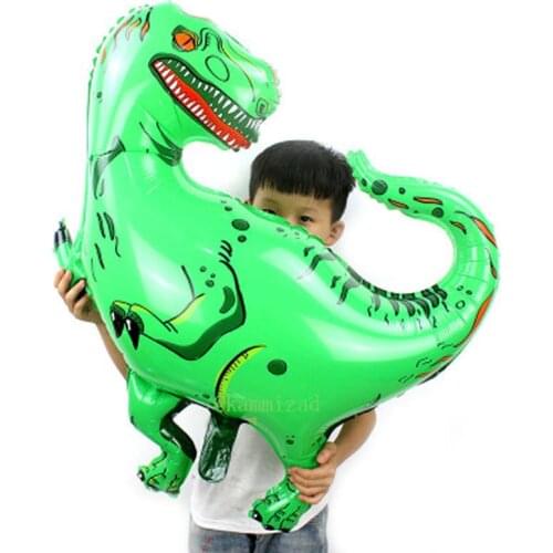 73cm Large Size Dinosaur Aluminum Foil ToysTyrannosaurus Green Rex Toys Ballons Birthday Party Toys for Children Floating Toys