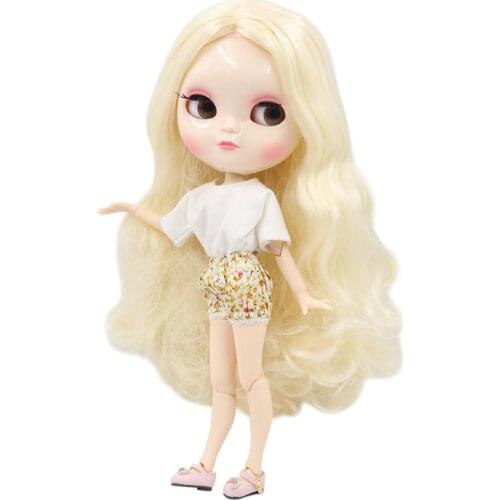 ICY Fortune Days factory doll azone joint body 30cm white skin Light gold long curly hair DIY sd gift toy