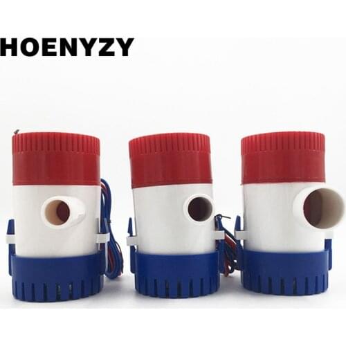 DC 12V/24V Small Mini Automatic Boat Bilge Pump Auto 350GPH 1100GPH Electric Submersible Water Pump 350/500/750/1100 gph