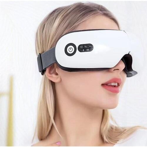 Eye Massager Smart Airbag Vibration Eye Care Instrument Foldable Eye Protector Hot Compress Massager Relieves Fatigue & Wrinkle