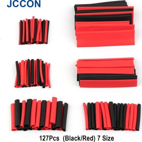 127Pcs Heat Shrink Wrapping Kit Termoretractil Car Shrinking Tubing Wire Wrap Assorted Sleeve Cable Insulation Sleeving 7 Size